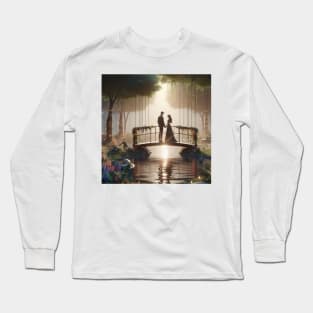 Amour sur le pont de bonheur Long Sleeve T-Shirt